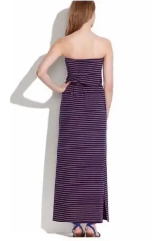 Madewell Stripe Weekend Strapless Maxi Dress Size Small