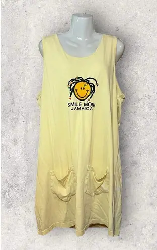 Smile Mon! Jamaica Embroidered Tourist Coverup Up Women’s One Size Yellow Size L