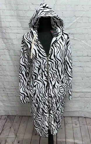N: Philanthropy White Zebra Hoodie Dress Sz Small