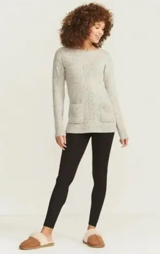 FatFace Callie Cashmere Jumper Natural Ivory Flecked Size 6 Ribbed Pocket