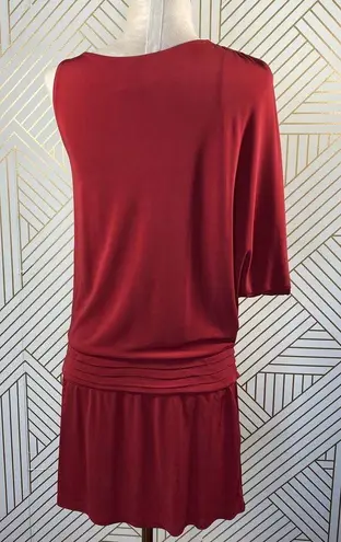 Haute Hippie  Crimson Crush Cowl Sleeve Mini Dress