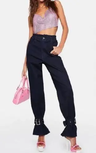 We Wore What Paperbag Straight Ankle Jeans Dark Wash Size 27. NEW