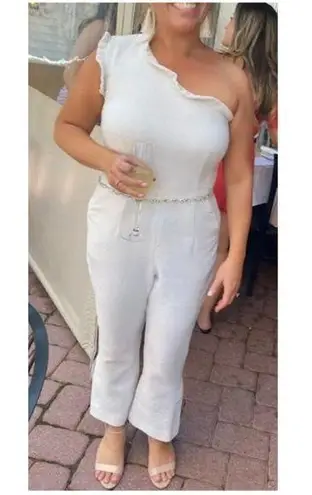 Black Halo Pravella Jumpsuit in Ivory Size US 4