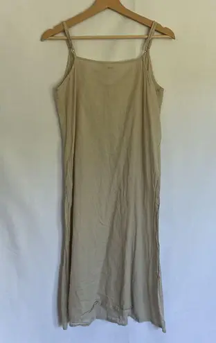The Great . tan beige sheer v-neck flowy cotton dress size 2 delicate summer