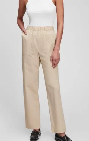 Gap  Off Duty Khaki Pants Beige Elastic Waist Womens Medium Joggers