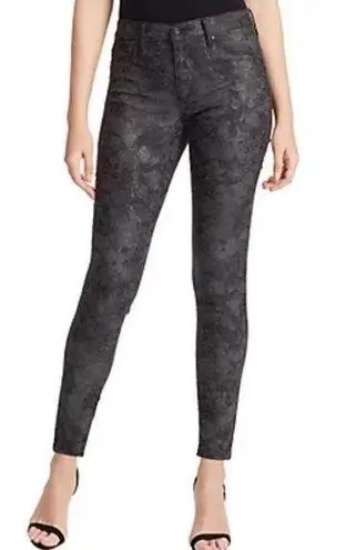 Elie Tahari Azella Skinny Coated Jeans Textured Charcoal Gray Women’s Size 26