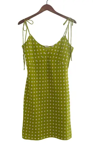 Levi’s Gem Floral Lime Green Slip Dress Sz L Size L