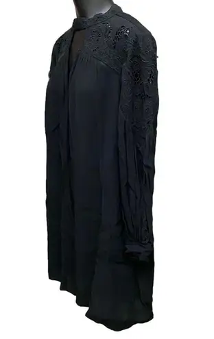 ASTR  The Label Embroidered Aline Long sleeve Dress in Black size Medium thumbnail 3