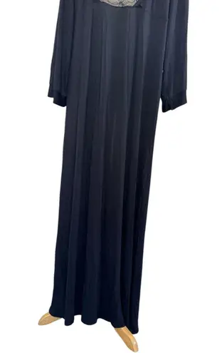 SAVAGE X Fenty Black Lace Cut Out Silky Robe Bedroom Boudoir Sexy Size M/L