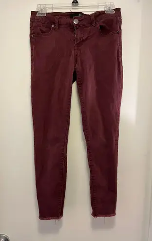 1822 Denim 1882 Denim Lisbon Burgundy Skinny Jeans - Size 26