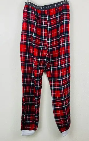 Cotton On  F.R.I.E.N.D.S Red Flannel Plaid Pajama 2 Set Unisex M Holiday