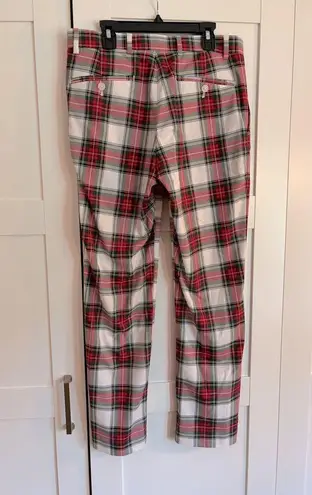 Tommy Hilfiger , Red, Green, & White Plaid Pull On Pants, Size 30 🎄