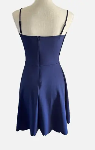 Soprano Navy Blue Formal Scallop Mini Dress Junior’s Size Medium