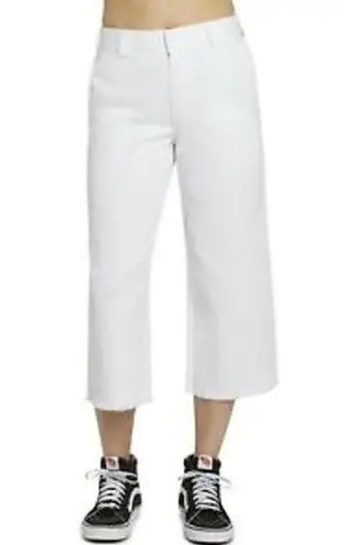 Dickies  Pants Women's Size 7/28 Relaxed Flat Front Cropped White NWT**