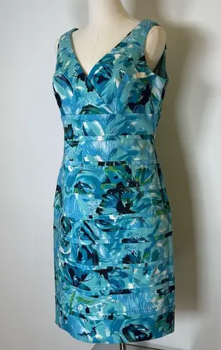 American Living Tiered Sheath Dress Cotton Sleeveless V-Neck Women’s Size 12