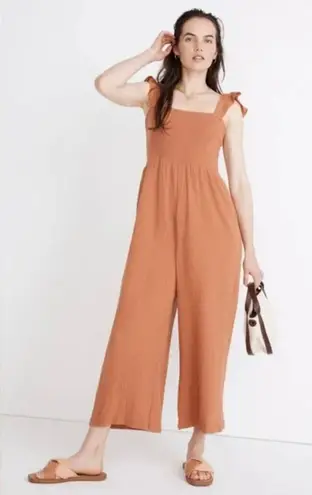 Madewell  Orange Lucie Flutter Sleeve Jumpsuit - Image 1