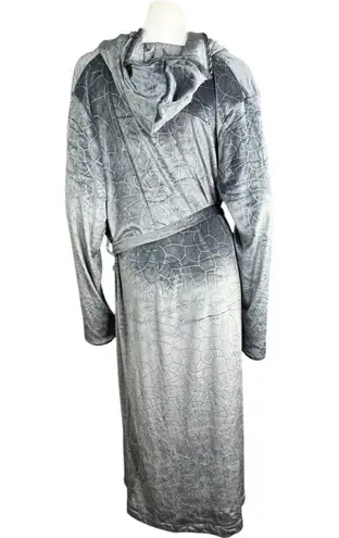 Berkshire Homewear Island Fleece Hooded Robe Phantom Medium NWT Warm Cozy Gray