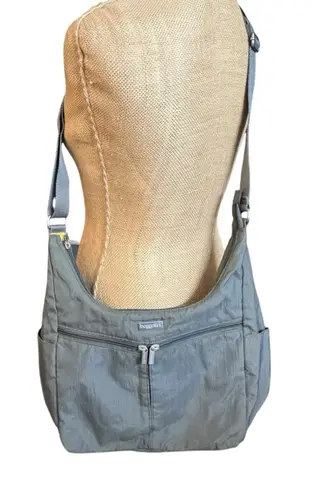 Baggallini Grey Cargo Bagg (yellow Interior) Crossbody Bag/Purse
