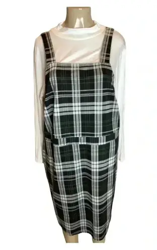 Coco & Shay Size 2X Plus Size Plaid Dress & White Long Sleeve Top. New With Tags Black - Image 5