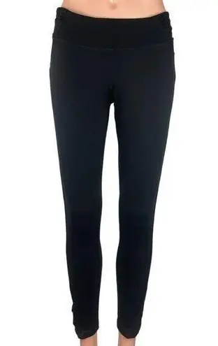 FREE2B Black Low Rise Pull On Stretch Cropped Skinny Casual Leggings Size M Size M