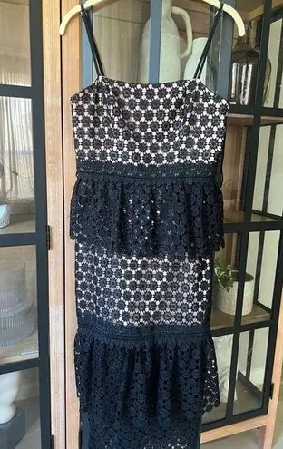 NBD  Dress lace maxi midi black tie wedding guest revolve formal crochet floral