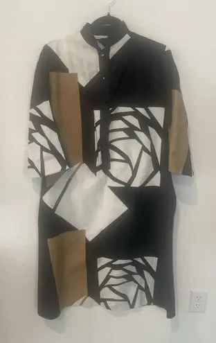 Catherine Ogust Dress Geometric Penthouse Gallery Medium Mod Vintage 80's