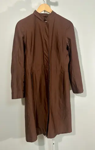 90’s Max Azria Collection 100% Silk Brown Pleated Coat Dress – medium