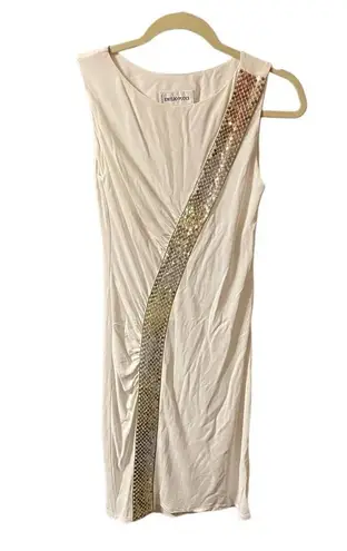 Emilio Pucci WHITE BEADED RUCHED DRESS