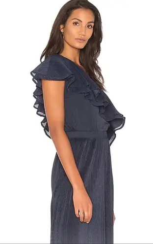 Capulet NEW Revolve Vanessa Navy Ruffle One Shoulder Top, Small, MSRP $158