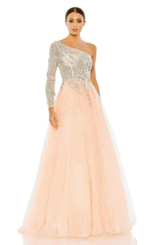 Mac Duggal Embroidered One Shoulder Bodice Ball Gown Dusty Rose NWT - Image 1