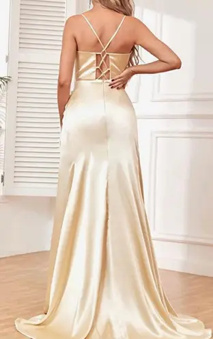 Rust Evening Gown Orange Size M