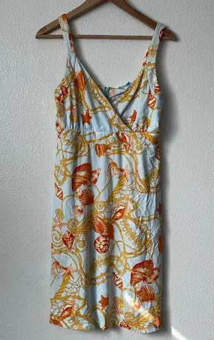 J. McLaughlin L Blue Nautical Boating Knee Length Dress