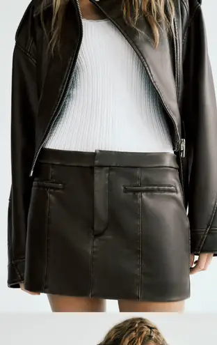 ZARA Leather Skirt