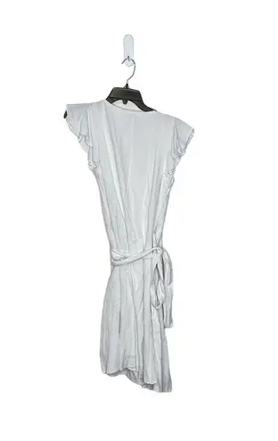 Lucky Brand  Wrap Dress Size Small White Linen Blend Side Tie Womens New