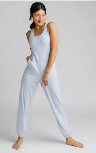 Zyia Active Hermosa Jumpsuit in Pacific Light Blue Sleeveless Women’s Size XS