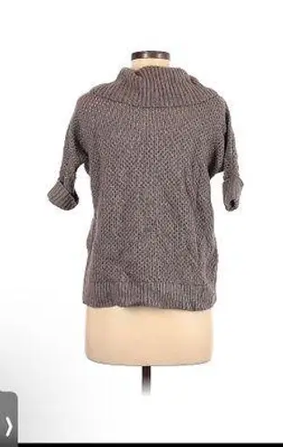 BCBGMAXAZRIA Taupe Knitted Mock Neck Pullover Lambswool Angora Sweater One Size