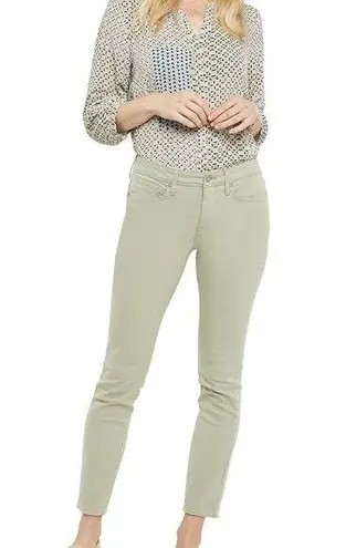 NYDJ Alina Ankle Raw Hem Denim Leggings Lift Tuck Bamboo 14