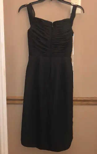 JJ's House Sheath Column Off Shoulder Asymmetrical Chiffon Cocktail Ruffle Dress Black 0