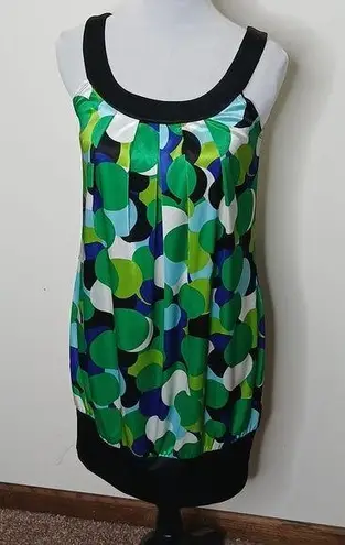 Iz Byer  California circle print sleeveless scoop neck mini dress size small