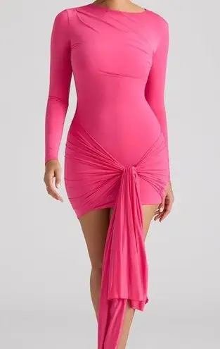 Oh Polly  Long Sleeve Pink Bodycon Dress