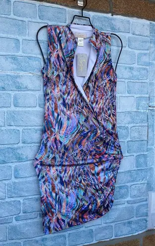 Savee Couture Laguna Beach watercolor dress size XS NWT Blue