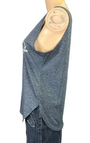 Next Level Womens Wisconsin Tank Top Shirt Sleeveless Scoop Neck Gray Medium