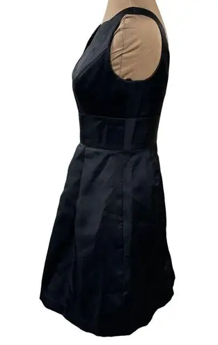 Alfred Sung Cocktail Dress LBD Scoop Back Sleeveless Mini Black Size 4 D654