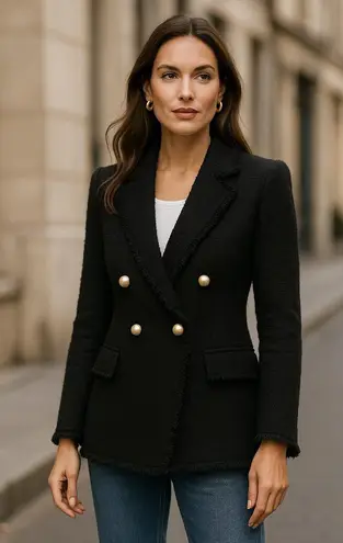 MNG Mango Black Tweed Pearl