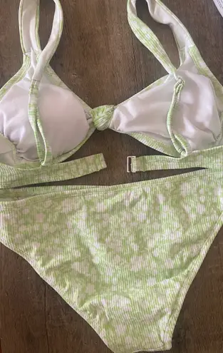 Target neon green floral bikini