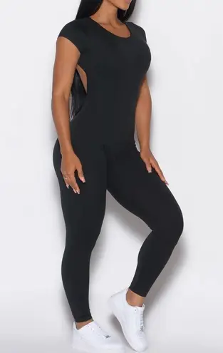 Bombshell sportswear Open Back Tee Bodysuit, Black