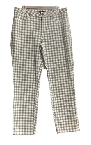 TRU LUX JEANS Gingham Black & White Size 12 Inseam 28”