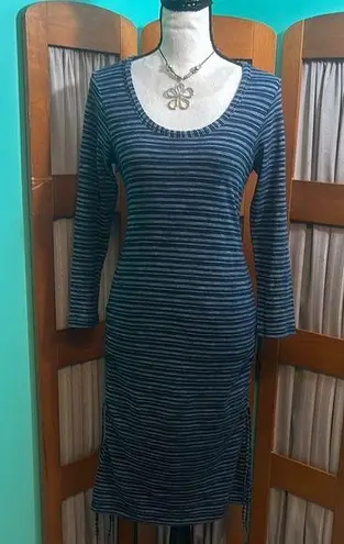 Jane and Delancey Blue and White Long Sleeve Sheath Dress