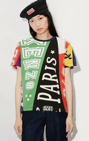KENZO Flag Print Oversize Cotton T