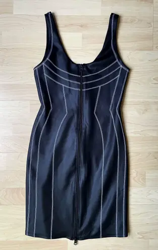 Koral Activewear scuba neoprene athleisure front zip mini dress size S small